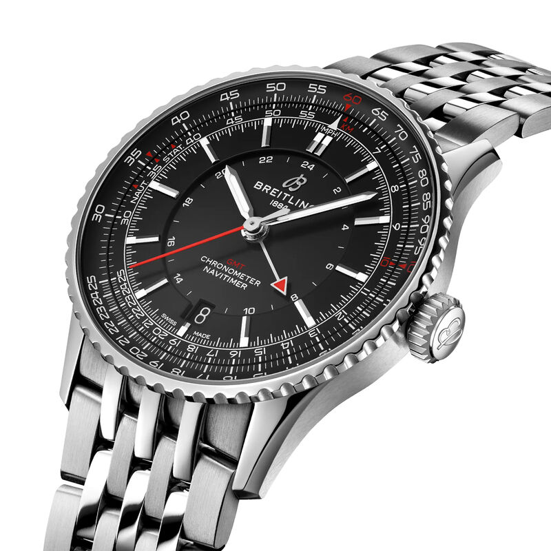 Breitling Navitimer Automatic GMT Black Dial Watch, 41mm image number 1