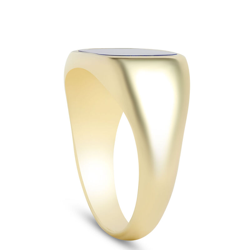 Cushion Lapis Ring, 14K Yellow Gold image number 1