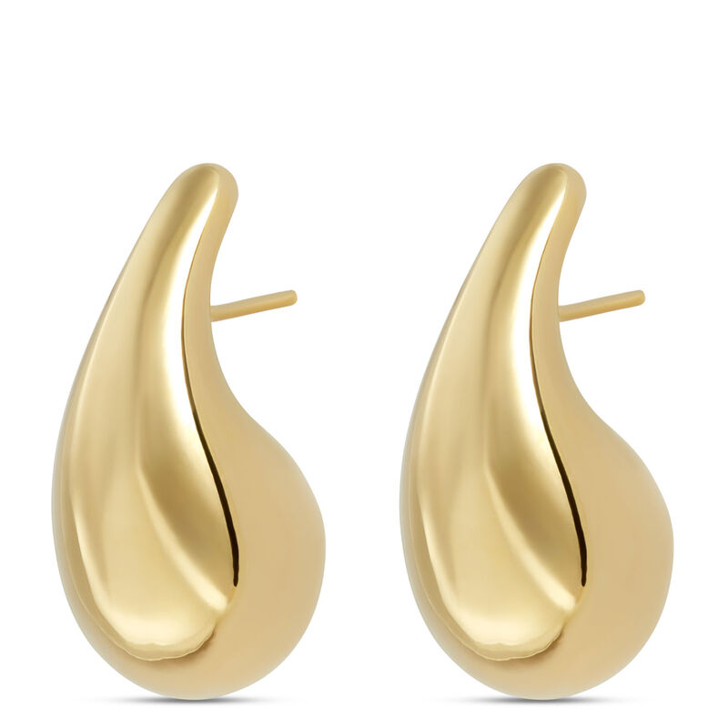 Toscano Teardrop Stud Earrings, 14K Yellow Gold image number 0