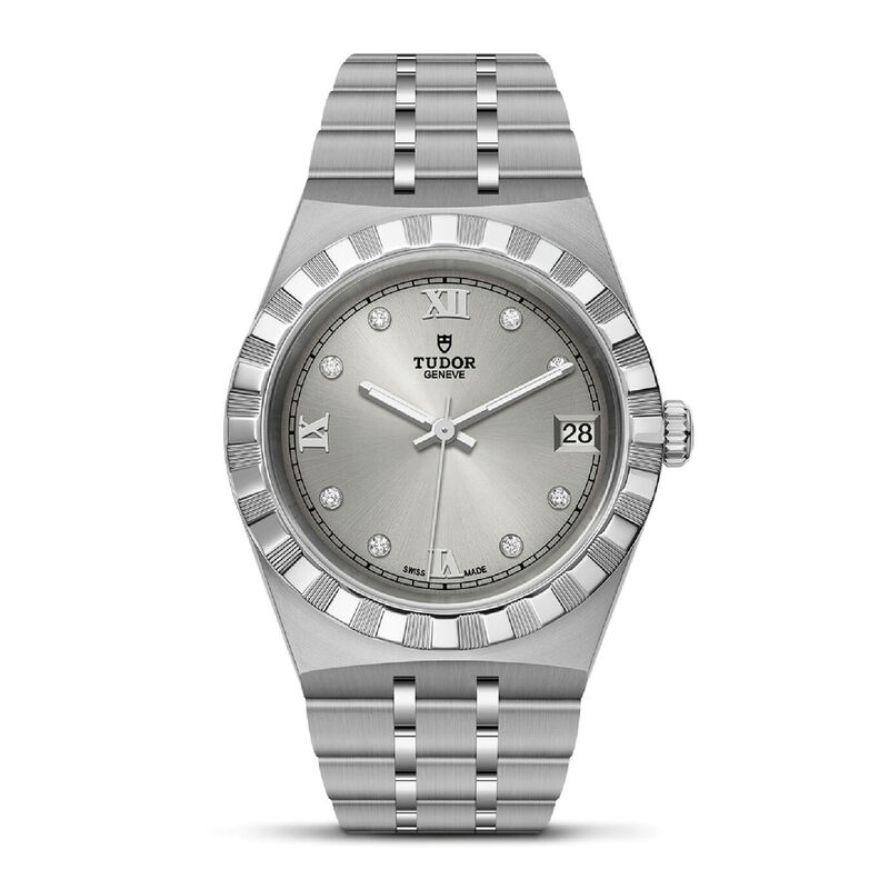 TUDOR Royal Watch Silver Dial Steel Bracelet, 34mm image number 0