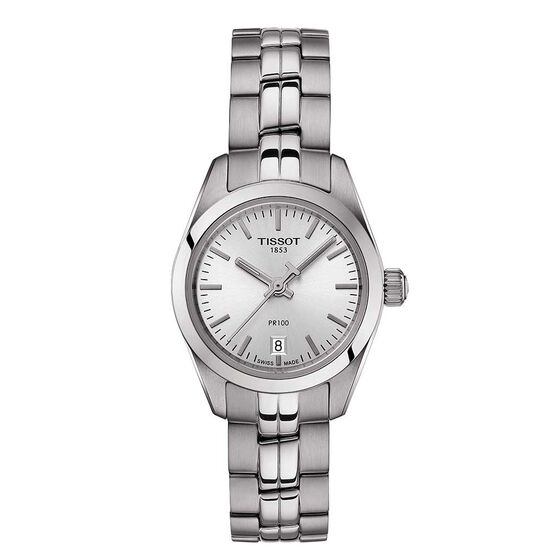 Tissot PR 100 Lady Small Silver Dial Steel Watch, 25mm