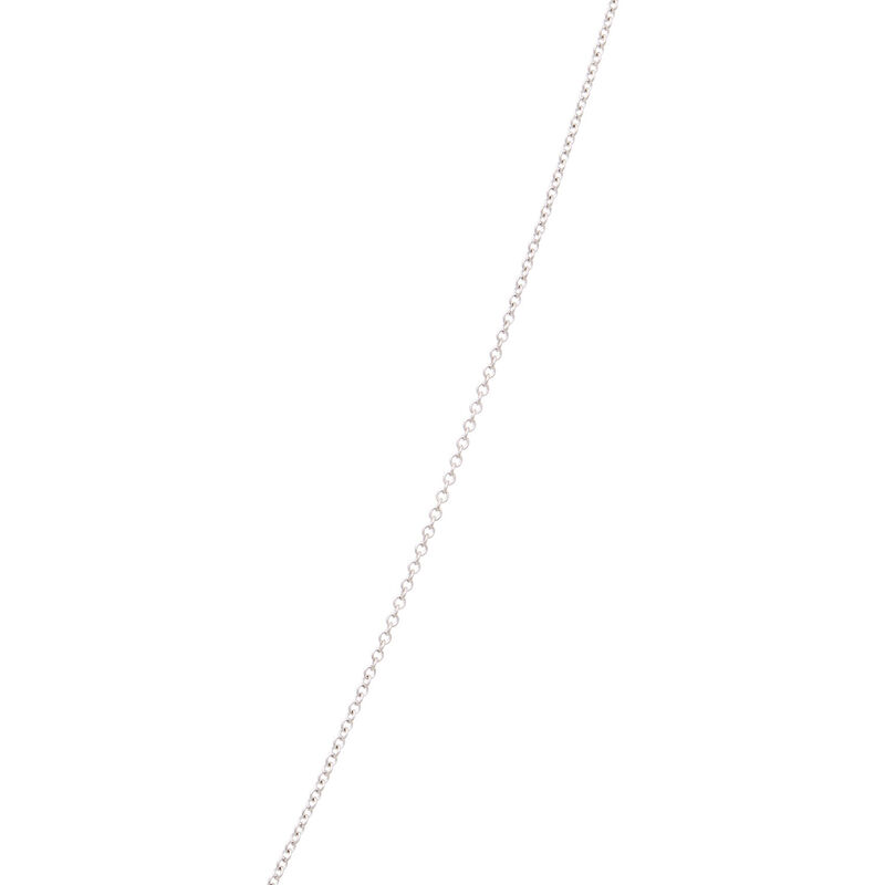 Round Diamond in Graduated Sizes Necklace, 18K White Gold image number 4