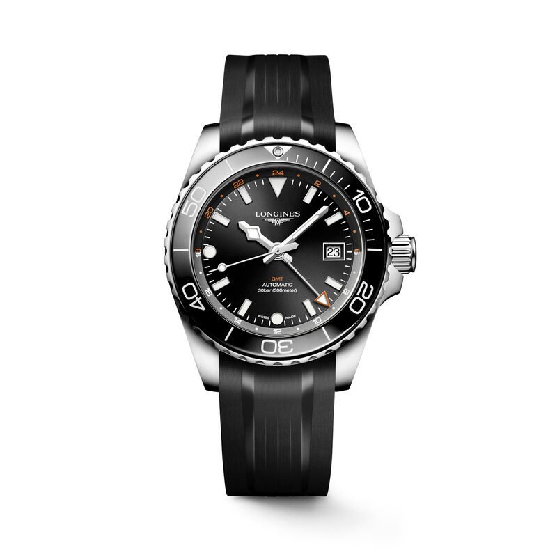 Longines Hydroconquest GMT Black Dial Watch, 41mm image number 0