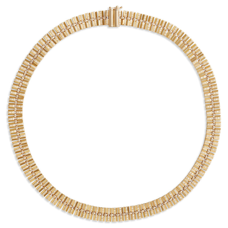 Toscano 18-Inch Sectioned Link Neck Chain, 14K Yellow Gold image number 0