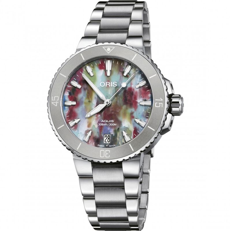 Oris Aquis Date Watch Steel Case Multicolor Dial, 36.5mm image number 0