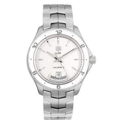 Pre-Owned TAG Heuer Link Silver Dial Watch, 40mm