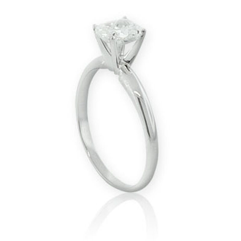 Cushion Cut Diamond Solitaire Ring 14K, 1 ct. image number 2