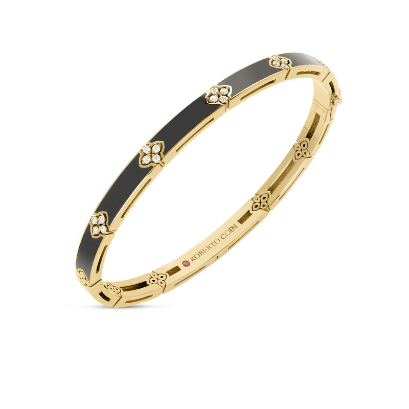Roberto Coin 18K Yellow Gold Love In Verona Diamond And Enamel Bangle image number 0
