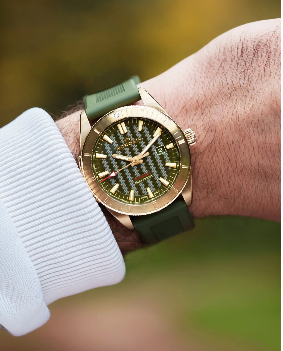 NORQAIN Adventure Sport Green Dial Watch, 42mm