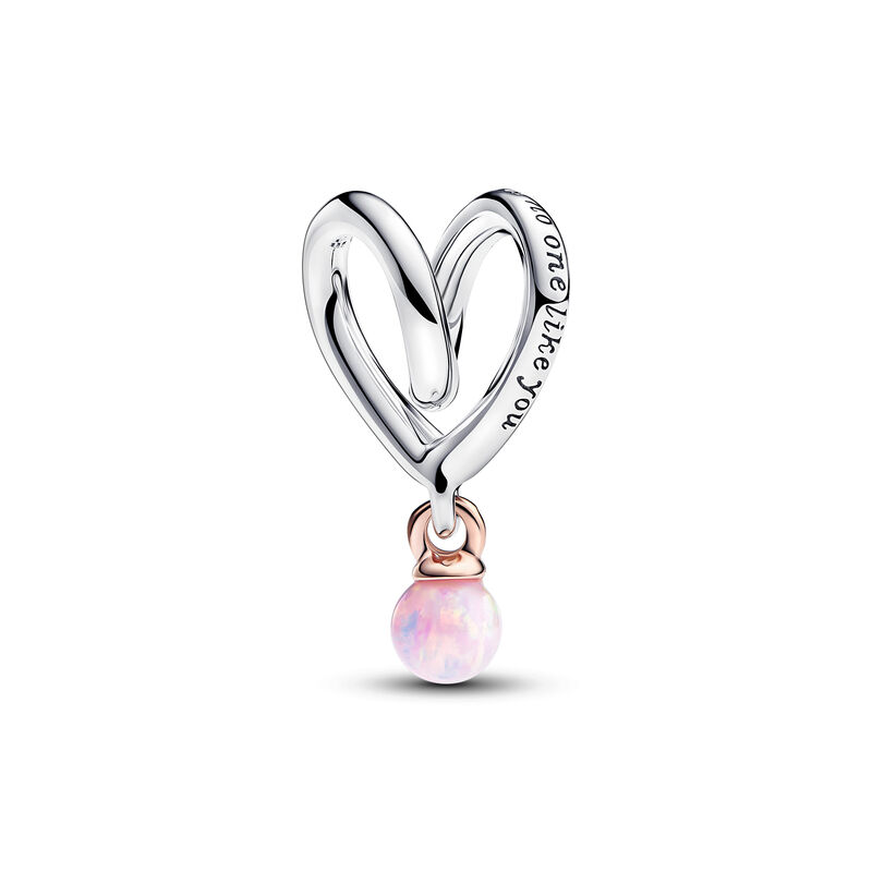 Pandora Two-tone Wrapped Heart Charm image number 1