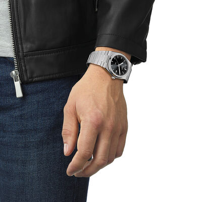 Tissot PRX Black Dial Steel Quartz  Watch, 40mm