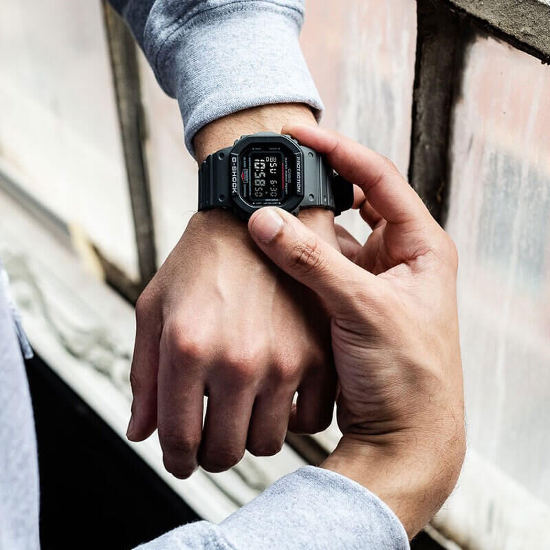 G-Shock Gray & Black Rectangular Watch, 48.9mm image number 4