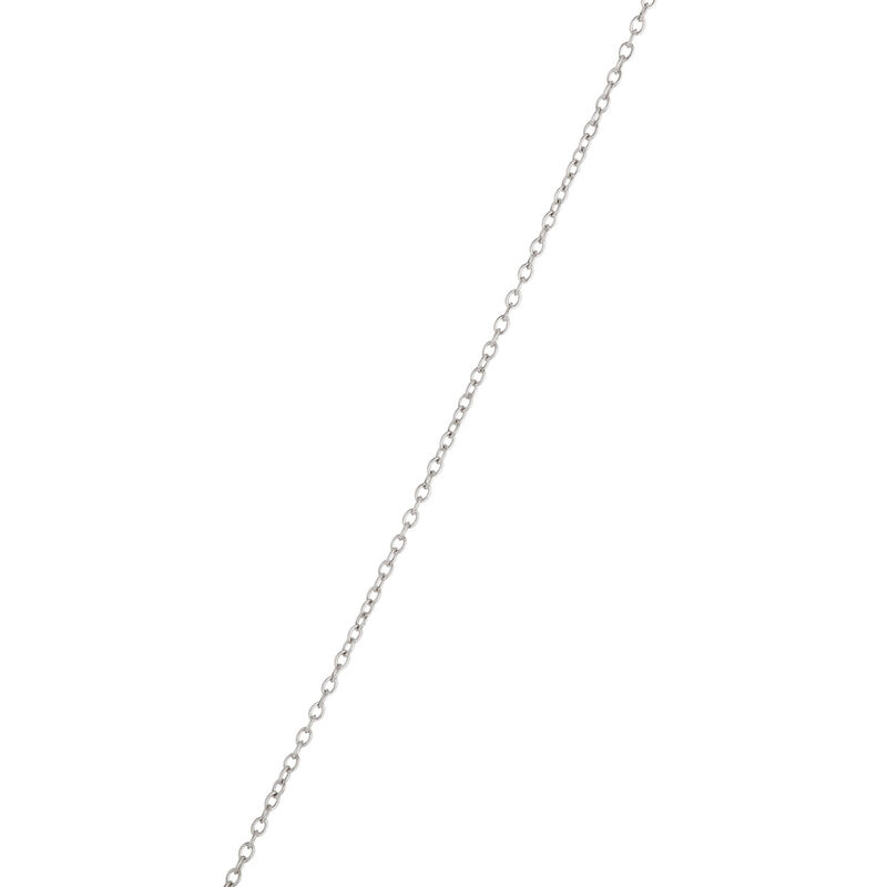 Open Circle Pendant with Emerald Cut and Round Diamonds, 2 Total Carat Weight, 14K White Gold image number 3