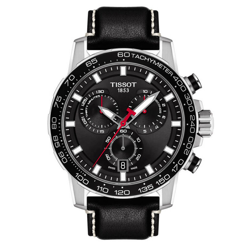 Tissot Supersport Chronograph Black Dial Watch, 45.5mm image number 1