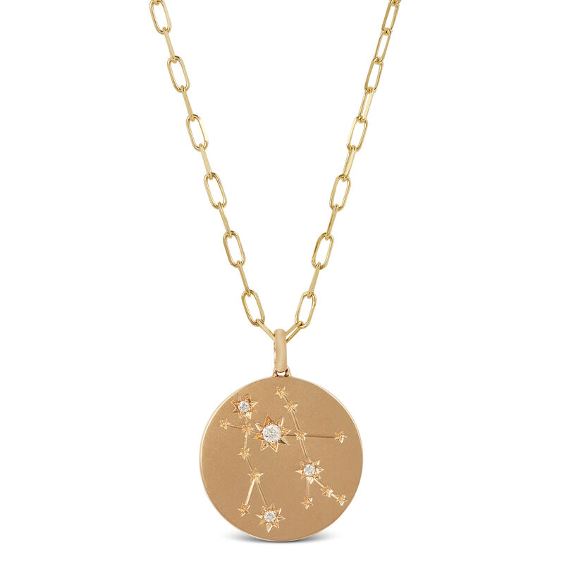 Ikuma Canadian Diamond Gemini Zodiac Necklace, 14K Yellow Gold image number 0