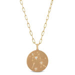 Ikuma Canadian Diamond Gemini Zodiac Necklace 14K