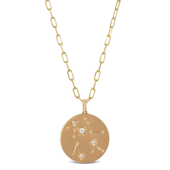 Ikuma Canadian Diamond Gemini Zodiac Necklace 14K