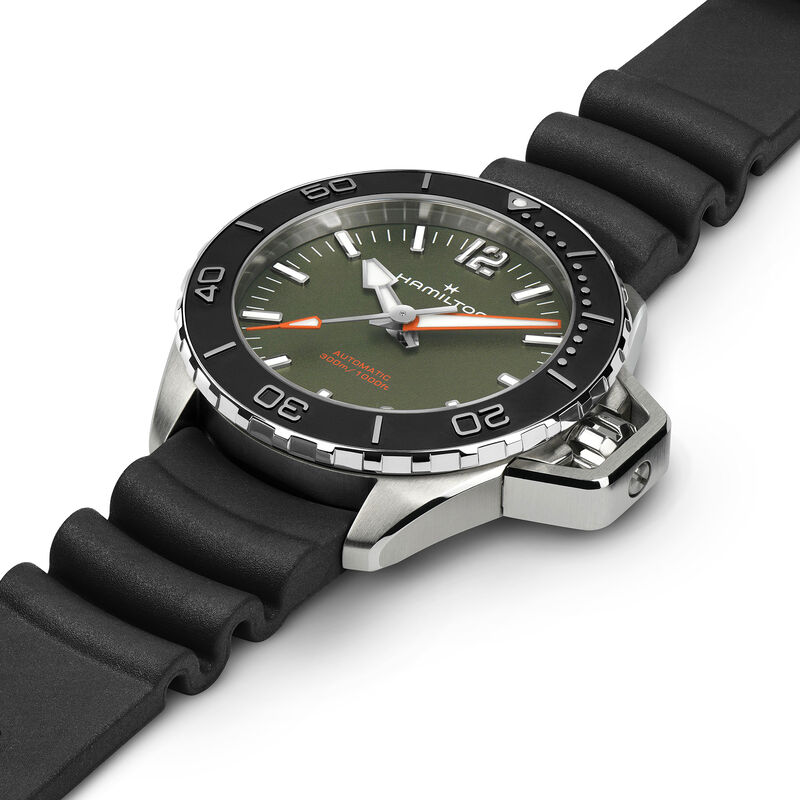 Hamilton Khaki Navy Frogman Auto Green Dial Watch, 41mm image number 2