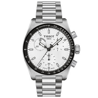 TISSOT PR516 White Dial Watch, 40mm