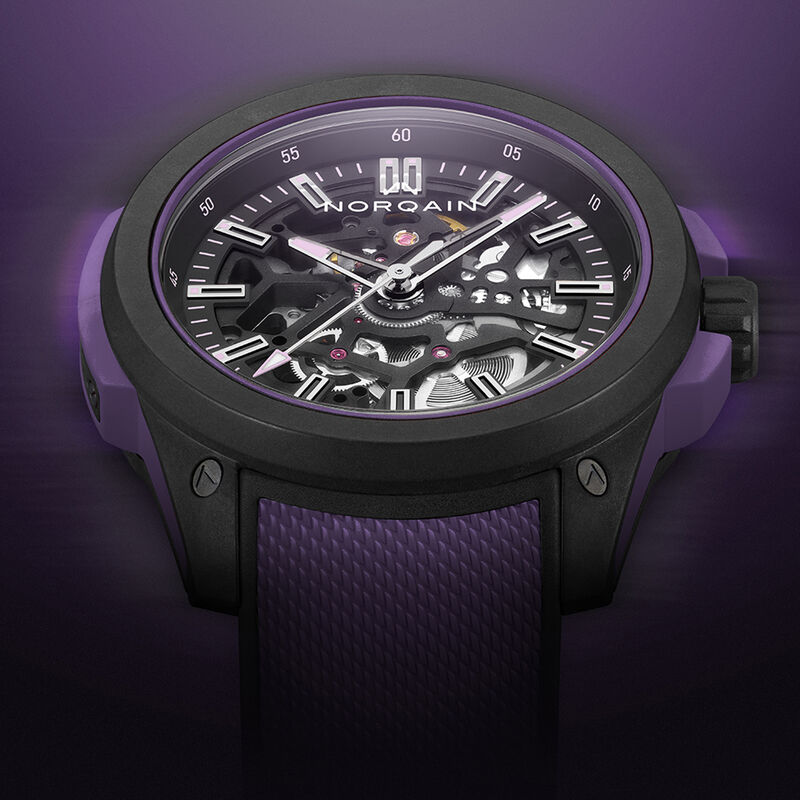 NORQAIN Wild One Skeleton Black Dial Watch, 42mm image number 3