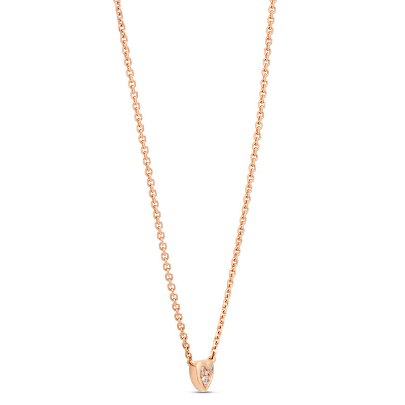 Classic Tiny Heart Pendant Necklace, 14K Rose Gold image number 2