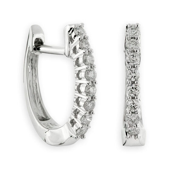 Small Diamond Hoop Earrings 14K Ben Bridge Jeweler