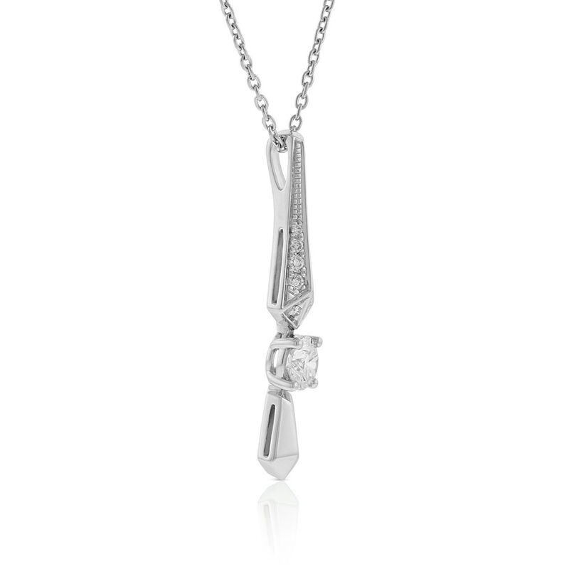 Jade Trau for Ben Bridge Signature Diamond Necklace in Platinum image number 1