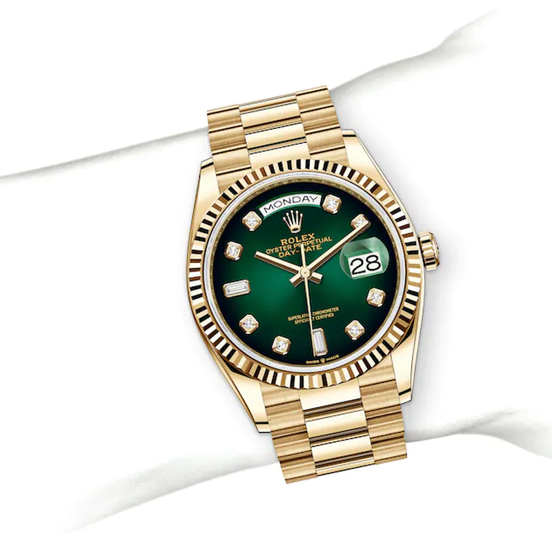 Rolex Day-Date 36 Day-Date Oyster, 36 mm, yellow gold - M128238-0069 at Ben Bridge