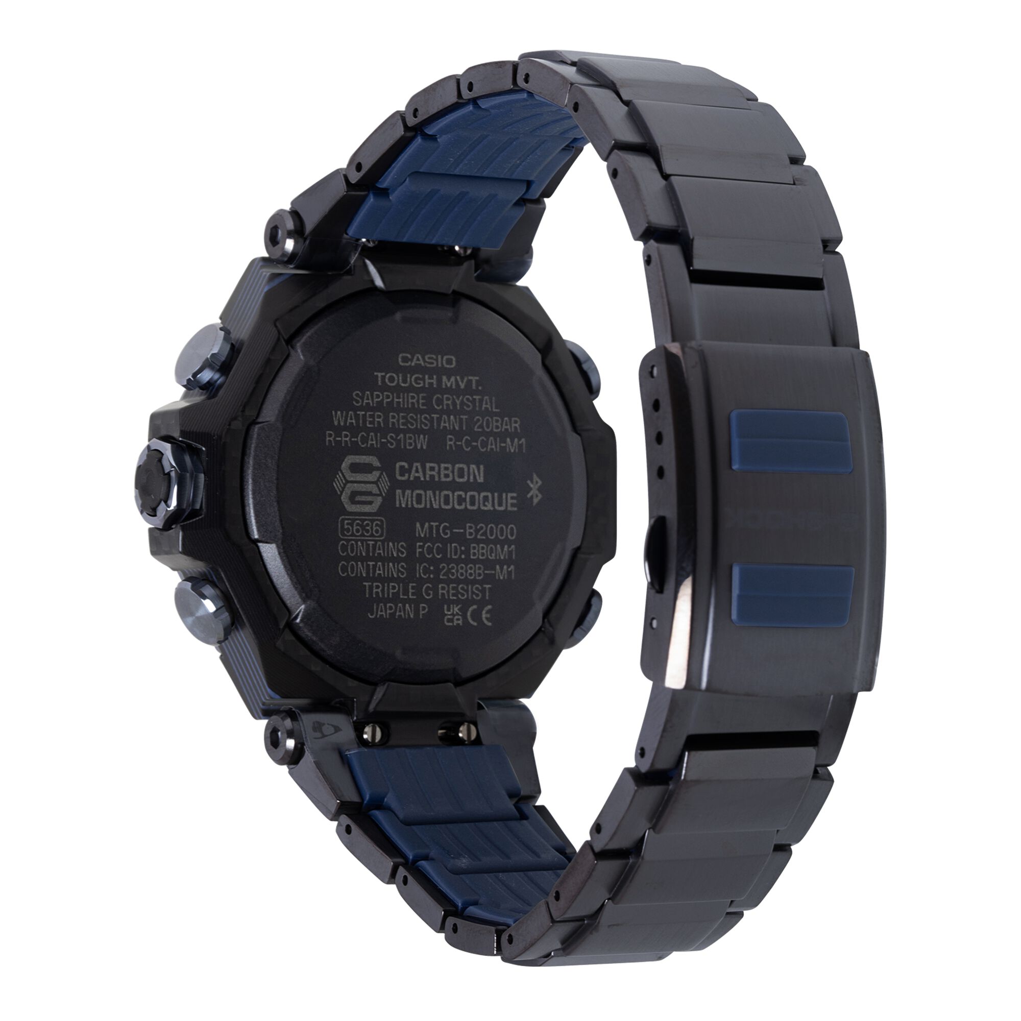 G-Shock MT-G B2000 Series Blue Dial Watch, 49.8mm