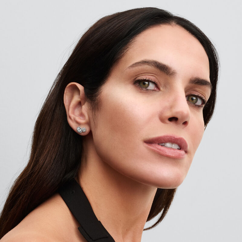 Pandora Embracing Halo Stud Earrings image number 2