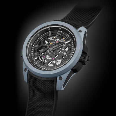 NORQAIN Wild One Skeleton Black Dial Watch, 42mm