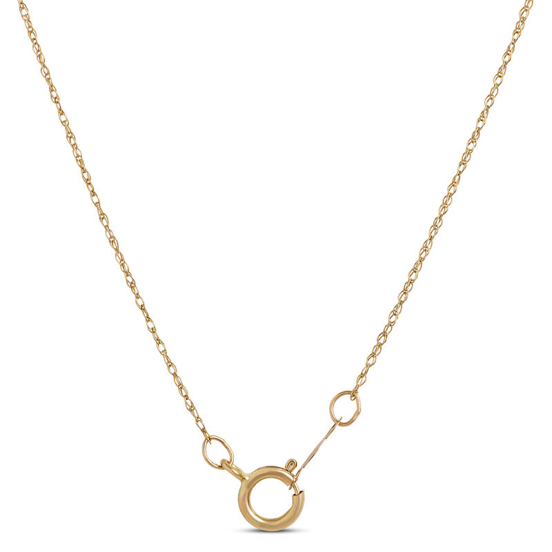 Peridot Pendant Necklace, 0.07 Carat Weight, 14K Yellow Gold image number 2