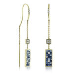 Mosaic Sapphire & Diamond Earrings 14K