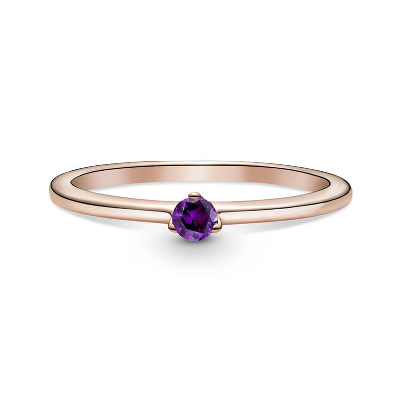 Pandora Purple Solitaire CZ Ring image number 2