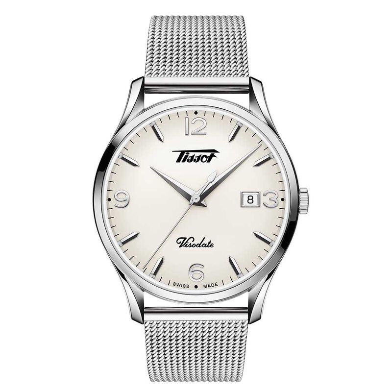 Tissot Heritage Visodate Silver Opalin Dial Steel Watch, 40mm image number 0