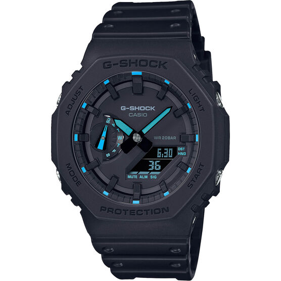 G-Shock Limited Edition Watch with Neon Blue Details, 48.5mm