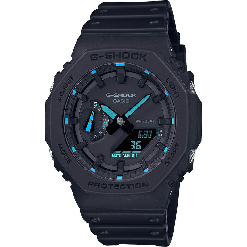 G-Shock Limited Edition Watch with Neon Blue Details, 48.5mm image number 0