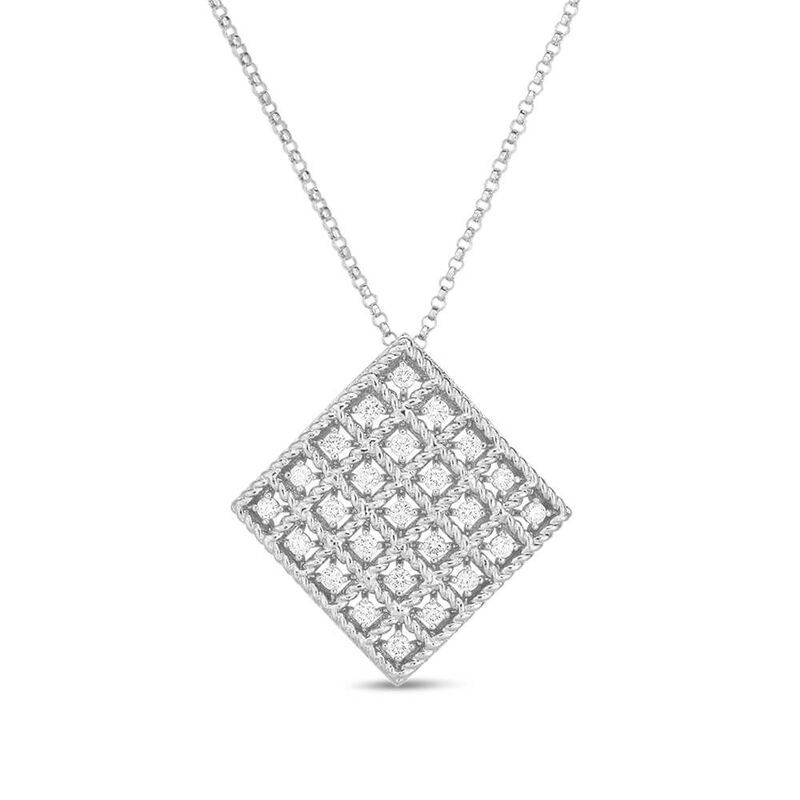 Roberto Coin Byzantine Barocco Diamond Med Necklace 18K image number 1