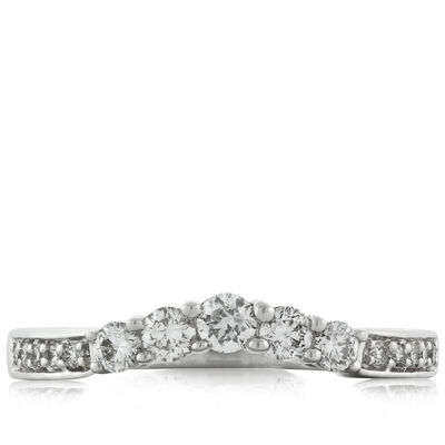 Diamond Contour Wedding Band 14K