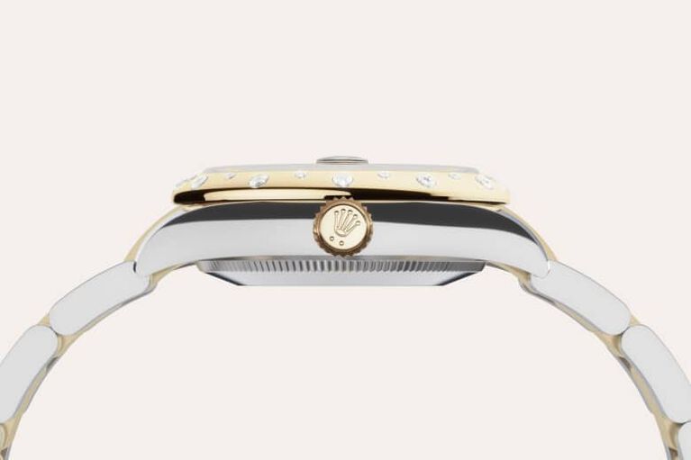 rolex datejust in yellow rolesor - combination of oystersteel and yellow gold, m278343rbr-0015 - yellow rolesor - ben bridge