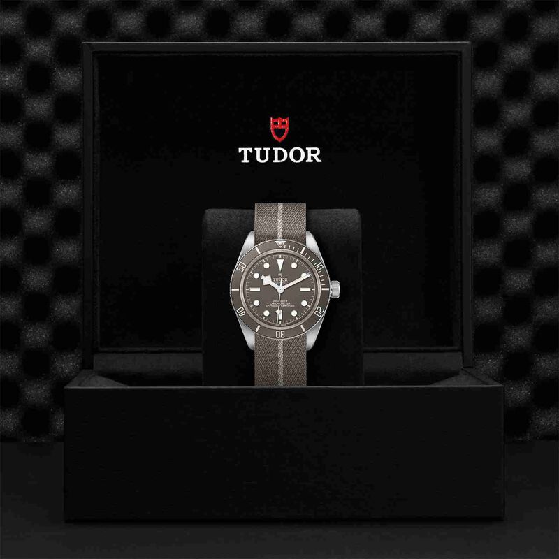 TUDOR Black Bay Fifty-Eight 925 Watch Silver Case Taupe Dial Fabric Strap, 39mm image number 1
