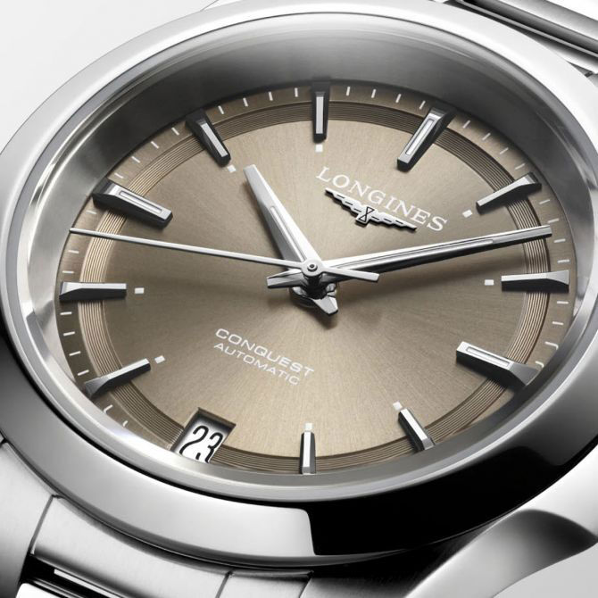 Longines Conquest Watch Brown Dial, 34mm