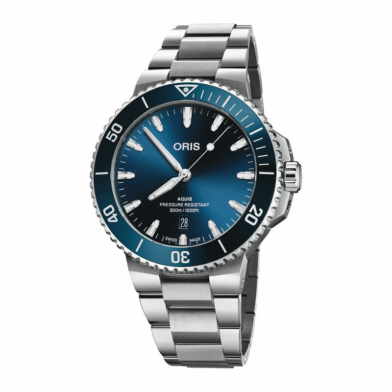 Oris Aquis Date Blue Dial Watch, 43.5mm image number 0