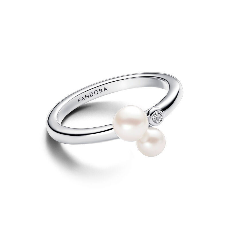 Pandora Duo Treated Freshwater Cultured Pearls Ring image number 1