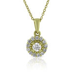 Ikuma Canadian Diamond Halo Necklace 14K