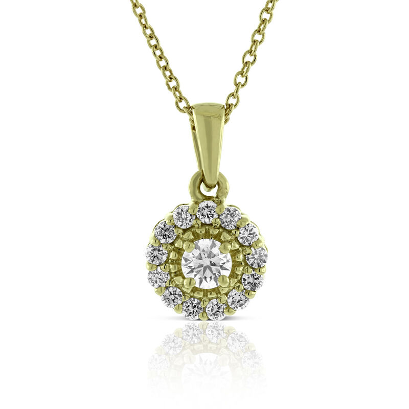 Ikuma Canadian Diamond Halo Necklace 14K image number 0