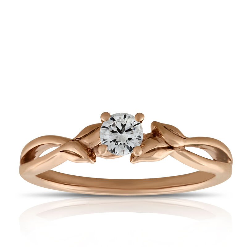 Rose Gold Ikuma Canadian Diamond Engagement Ring 14K image number 1