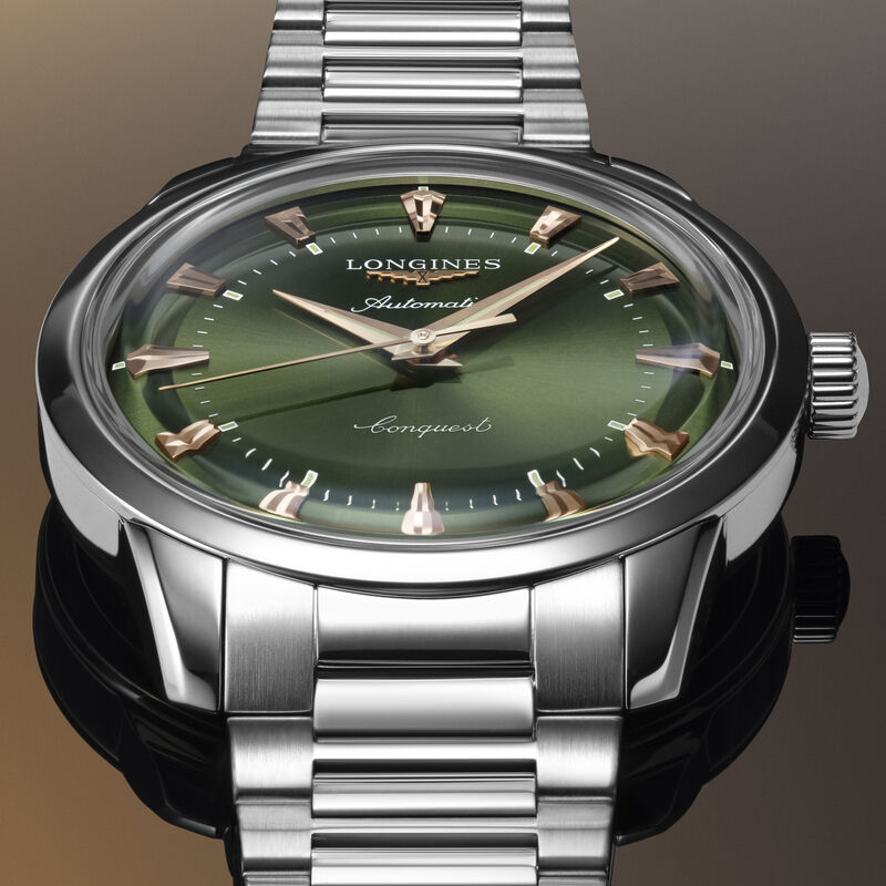 Longines Conquest Heritage Green Dial Watch, 40mm image number 3