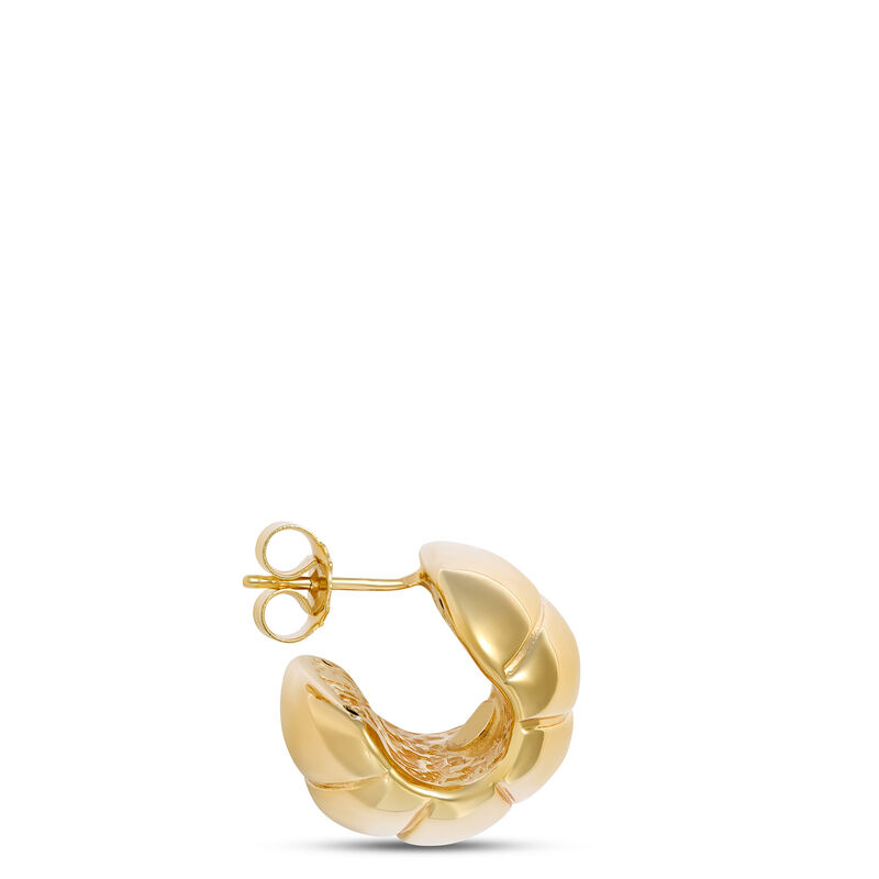 Toscano Fluted Cuff Hoops, 14K Yellow Gold image number 1
