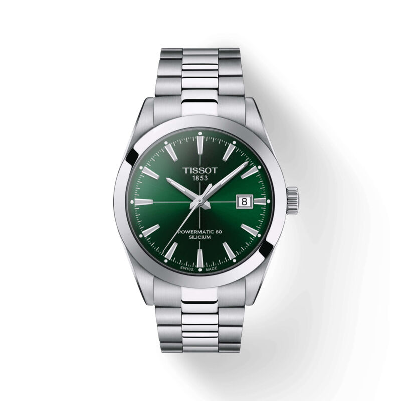 Tissot Gentleman Powermatic 80 Watch Steel Case Green Dial, 40mm image number 0